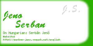 jeno serban business card